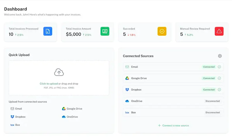 Smart Bills dashboard mockup